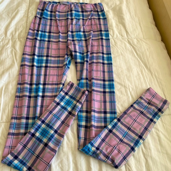 high-rise plaid leggings - Picture 2 of 3